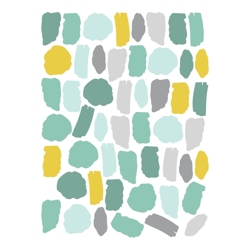 Vinilo decorativo manchas pared mint