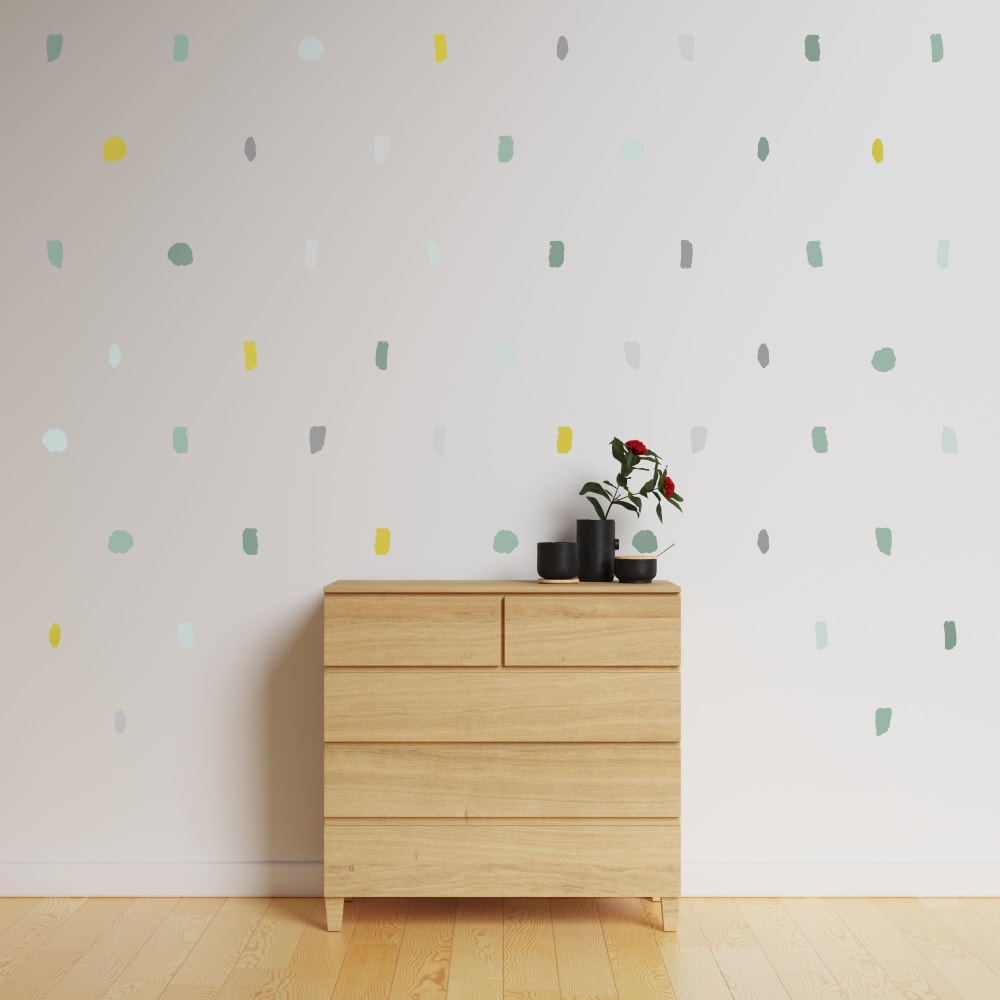 Adesivo decorativo macchie di parete verde - Nicolasito