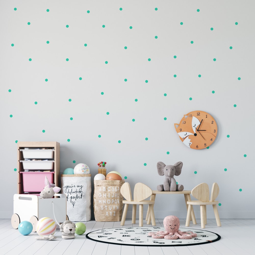Adesivi a pois in vinile decorativo opaco verde 19x29 cm -
