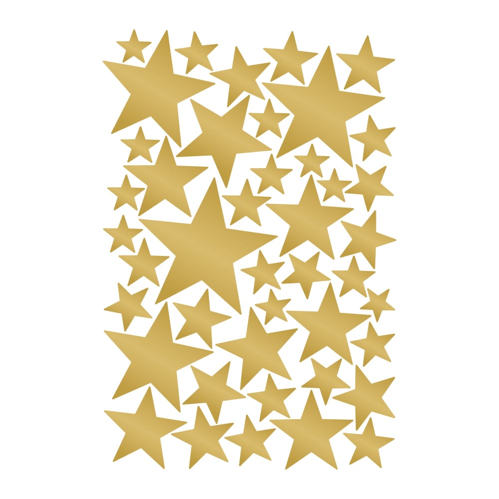 Estrellas mix en vinilo decorativo brillo oro 19x29 cm