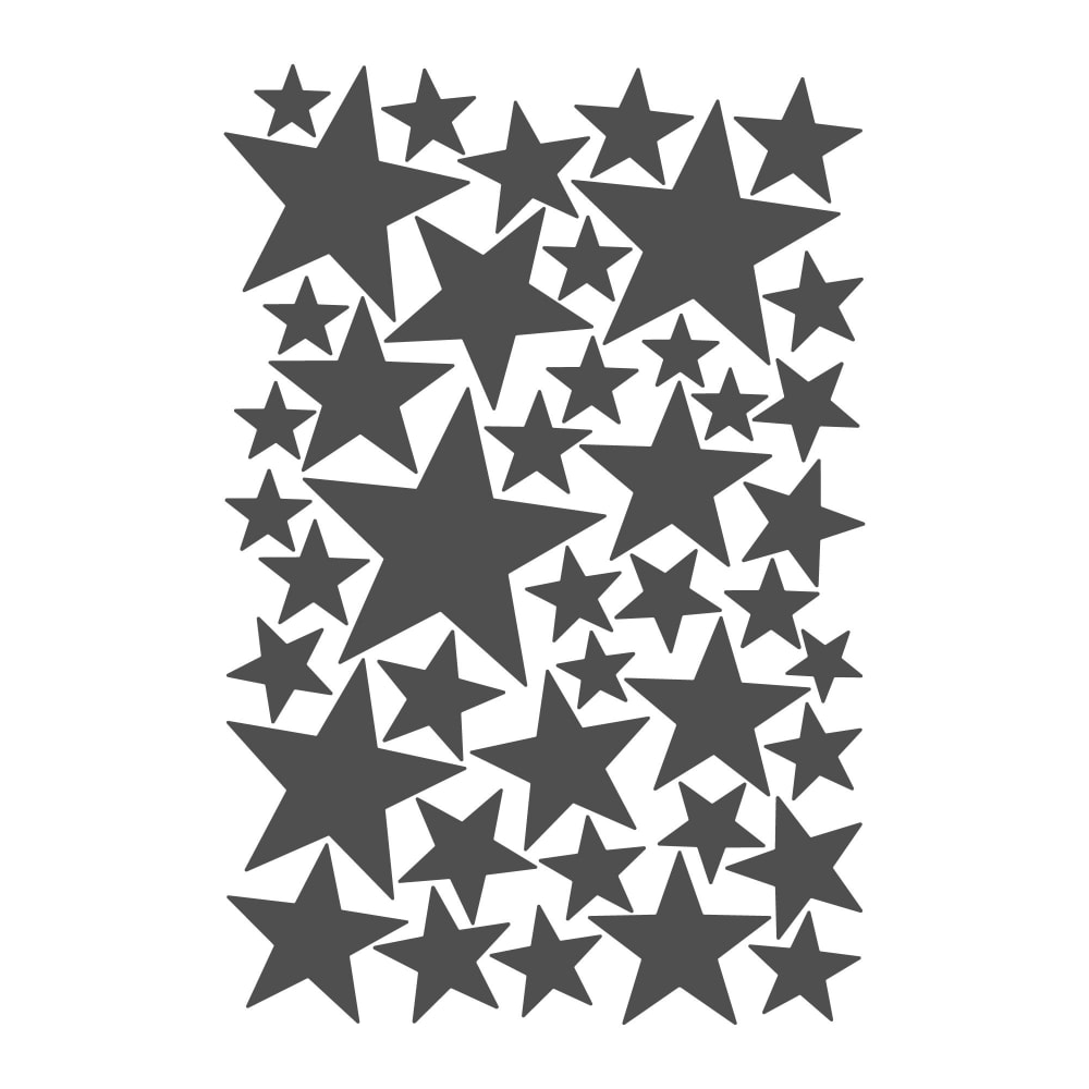 Stelle mix in vinile decorativo grigio scuro 19x29 cm - Grigio - PVA - Acetato di polivinile