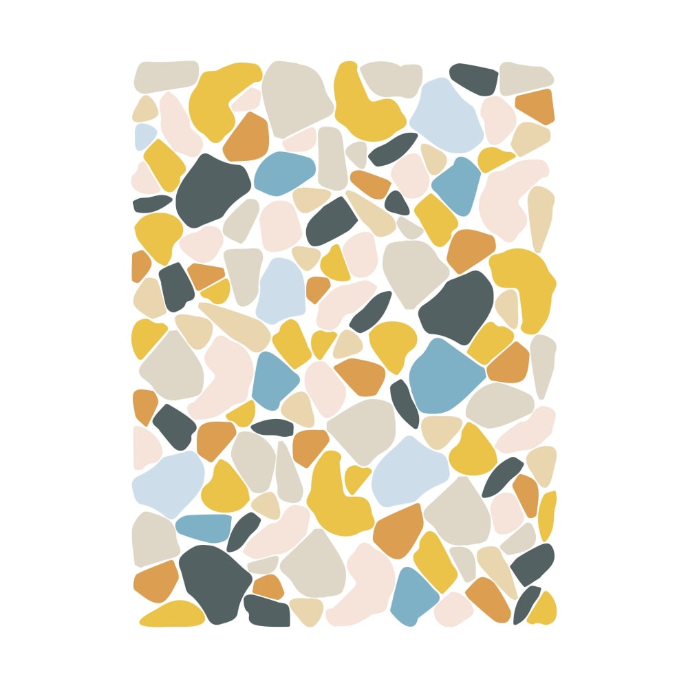 Adesivi decorativi in vinile effetto terrazzo - Multicolore - PVA - Acetato di polivinile