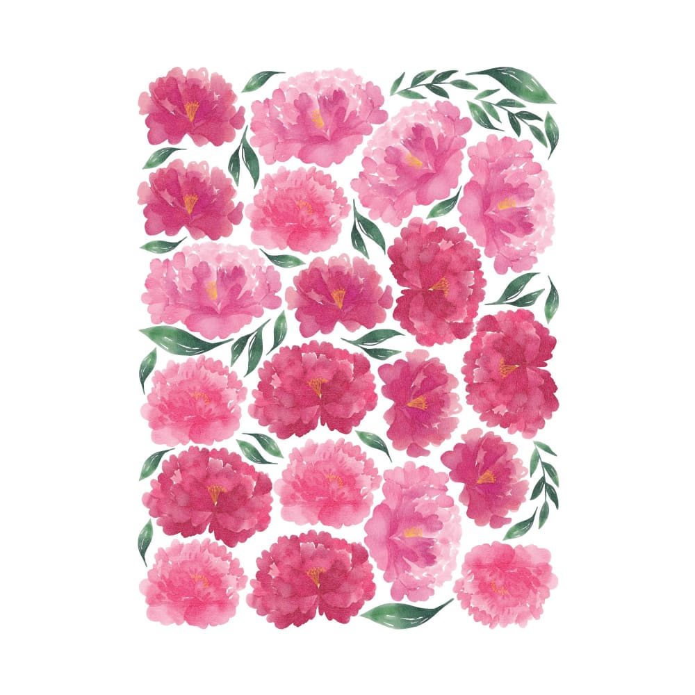 Peonie decorative in vinile opaco decorativo rosa - Rosa - PVA - Acetato di polivinile