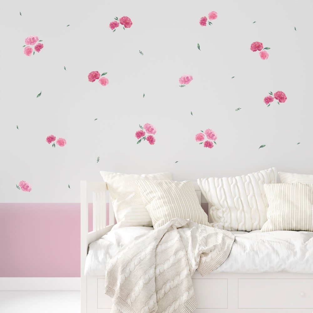 Peonie decorative in vinile opaco decorativo rosa - Nicolasito