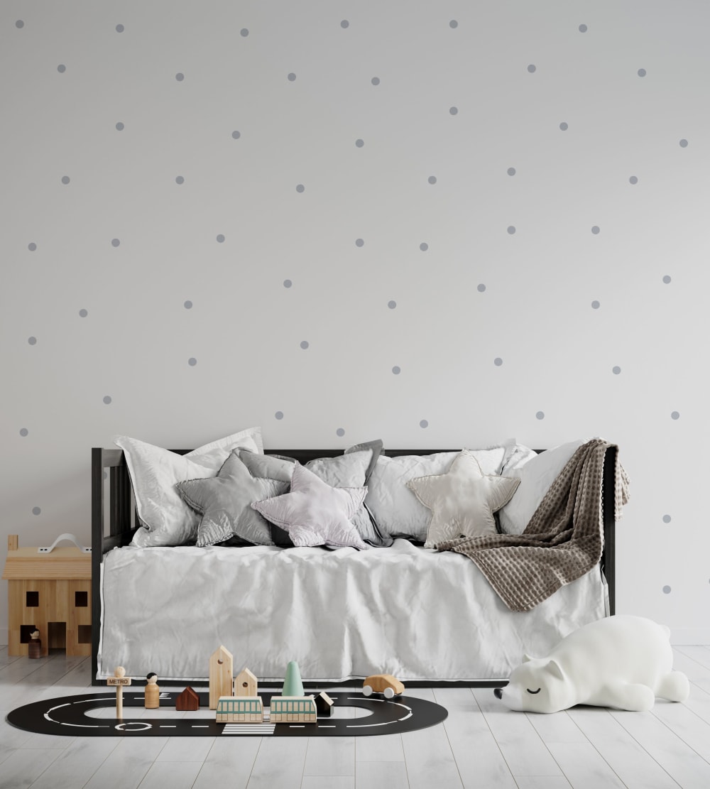 Adesivi a pois in vinile decorativo opaco grigio chiaro 19x29 cm