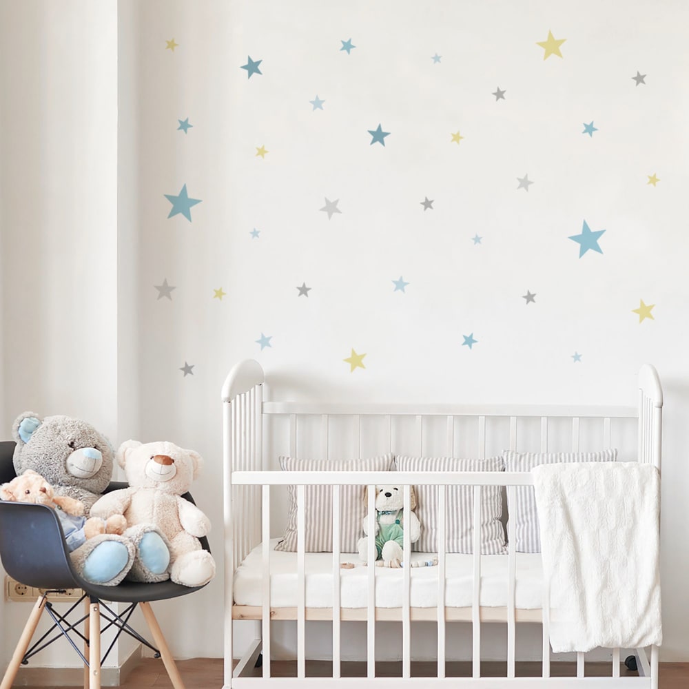 Vinilo decorativo estrellas pastel azul - Maisons du Monde