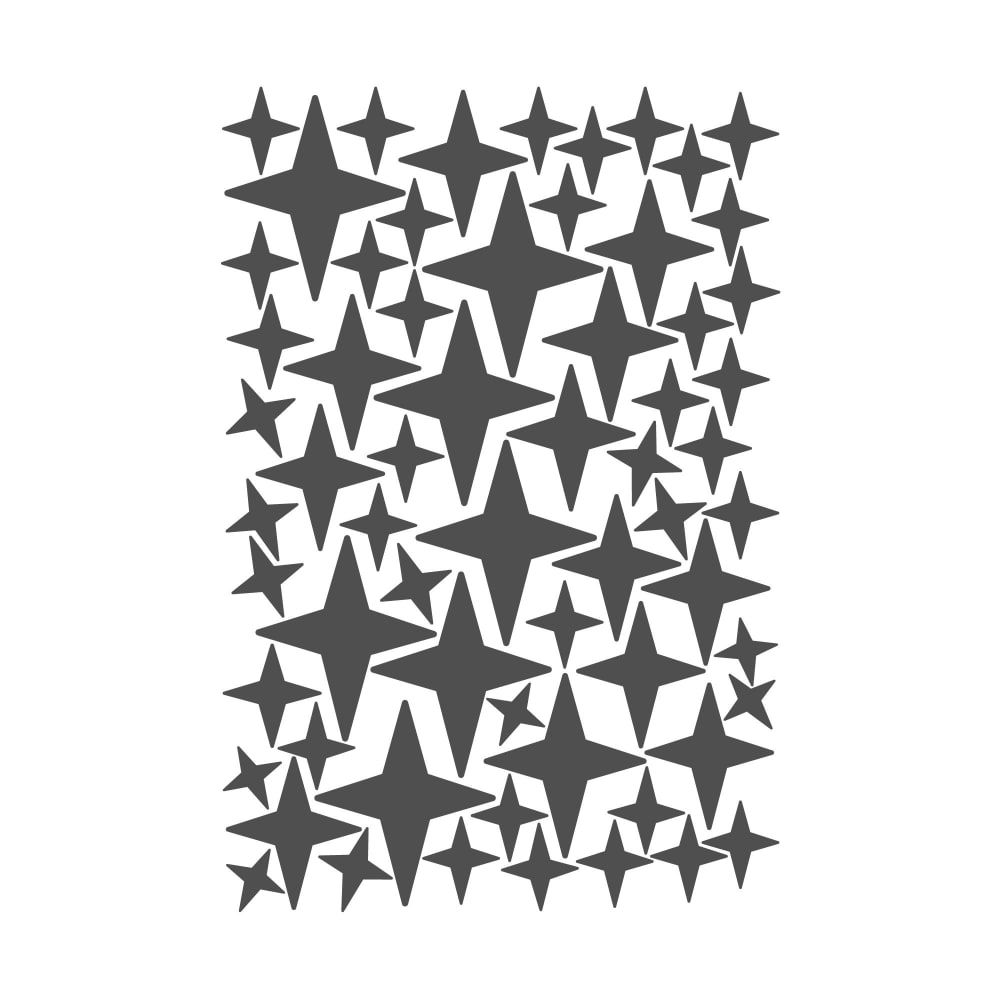 Estrellas fugaz en vinilo decorativo mate gris oscuro 19x29 cm