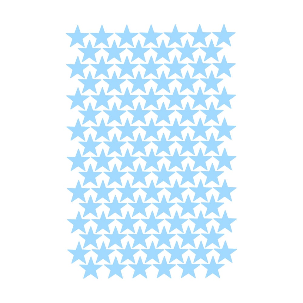 Stelline su adesivo decorativo opaco azul cielo 19x29 cm - Blu - PVA - Acetato di polivinile