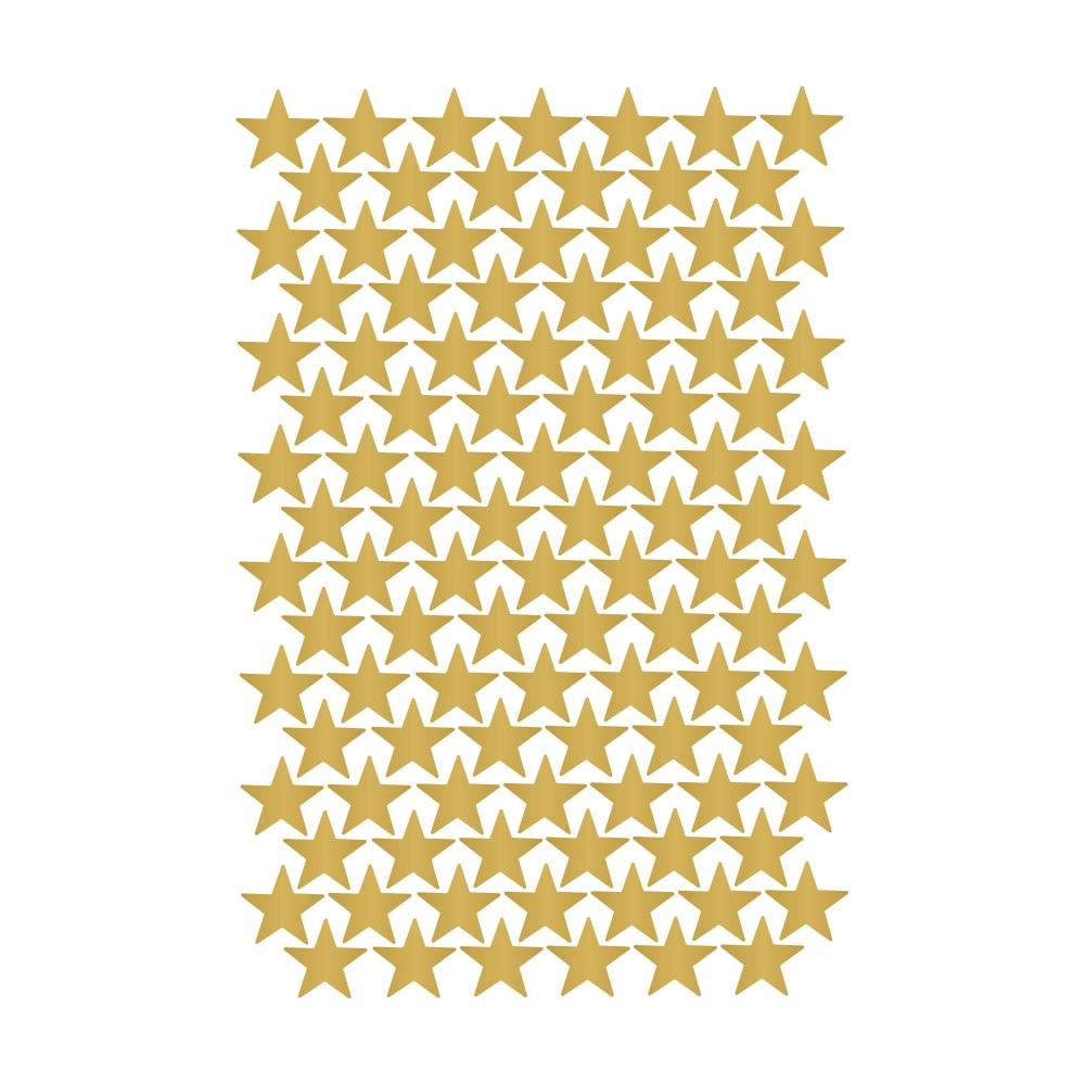 Mini estrellitas en vinilo decorativo brillo oro 19x29 cm