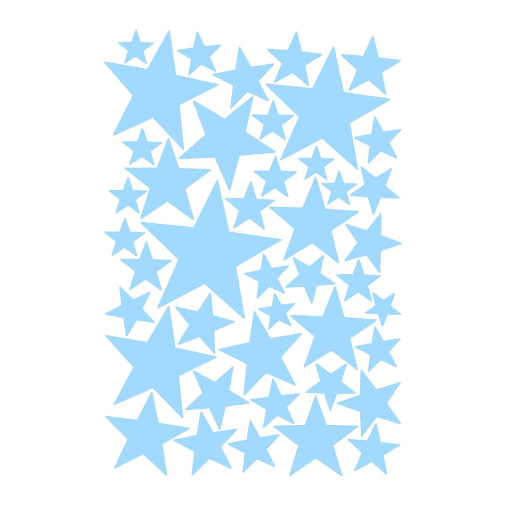 Stelle mix in vinile decorativo blu cielo 19x29 cm - Blu - PVA - Acetato di polivinile