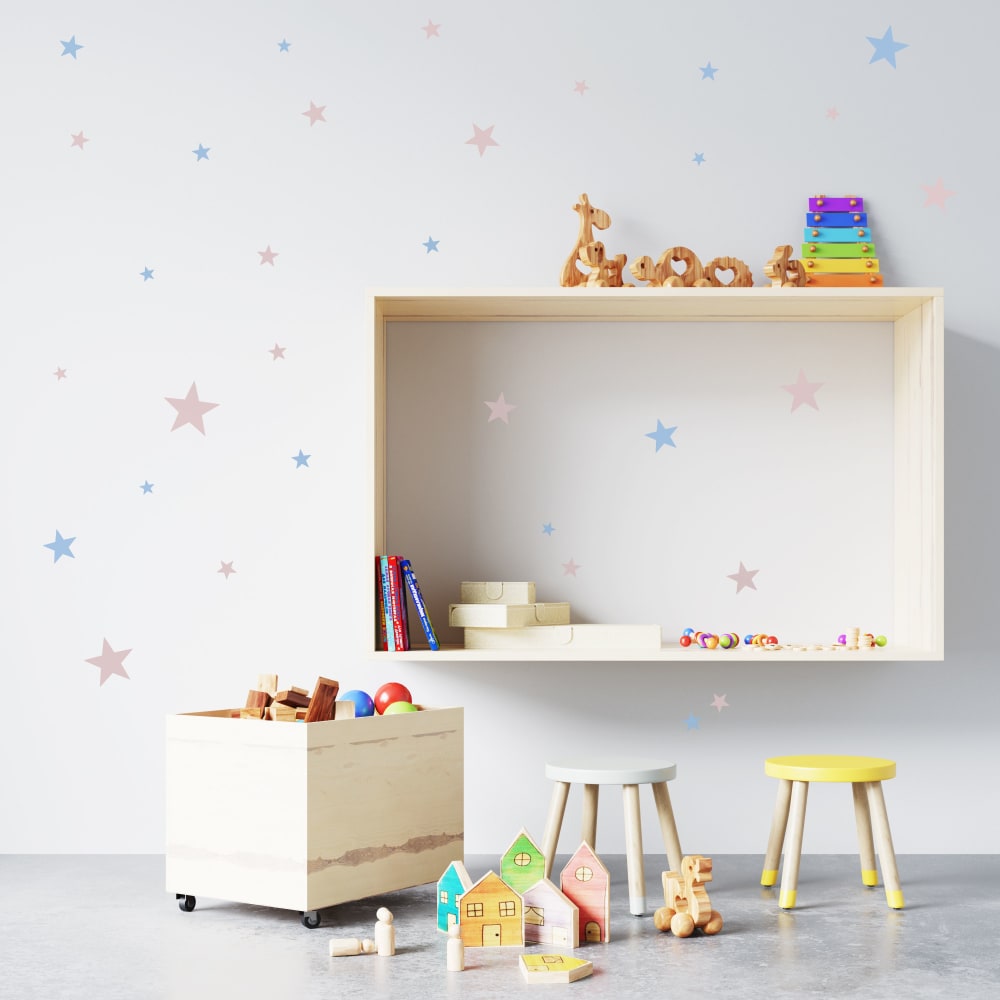 Stelle mix in vinile decorativo blu cielo 19x29 cm - Nicolasito