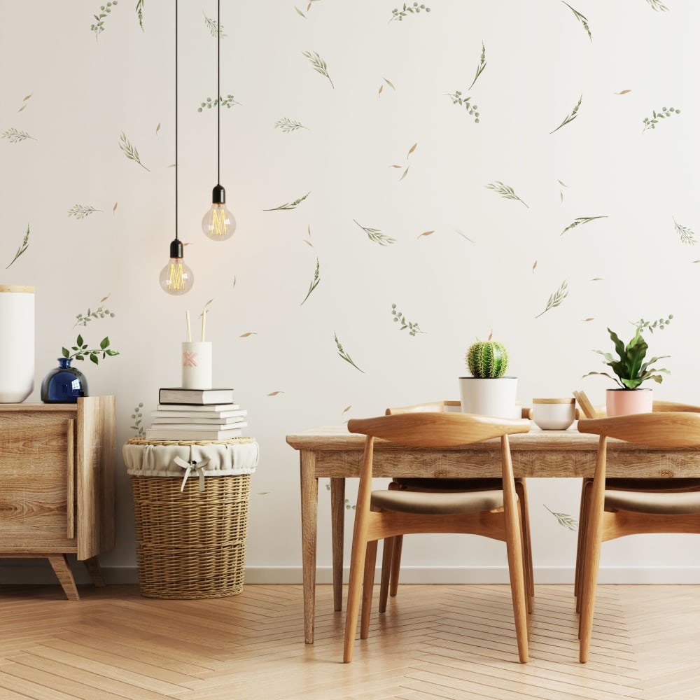 Pegatinas de plantas nature en vinilo decorativo mate verde - Maisons du Monde