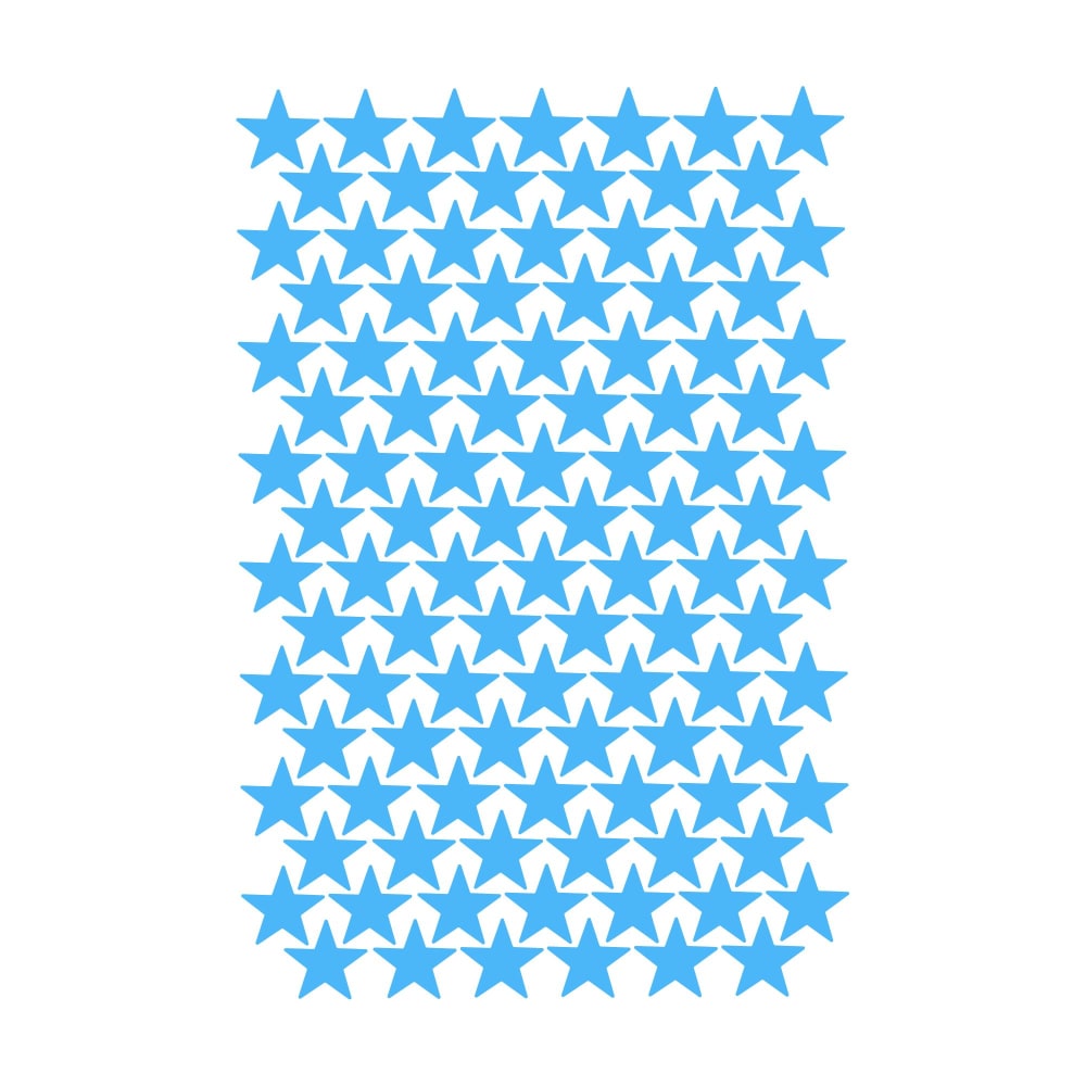 Mini estrellitas en vinilo decorativo mate azul 19x29 cm