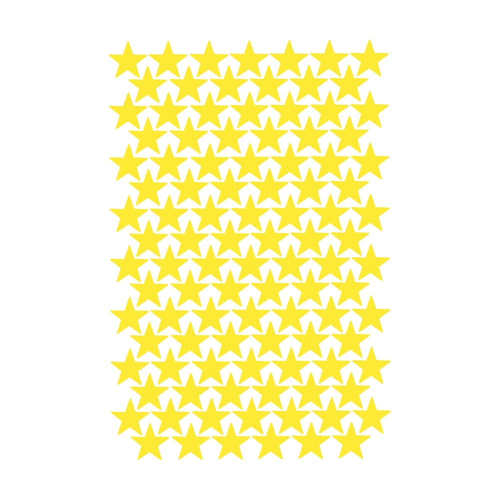 Stelline su adesivo decorativo opaco giallo 19x29 cm - Giallo - PVA - Acetato di polivinile
