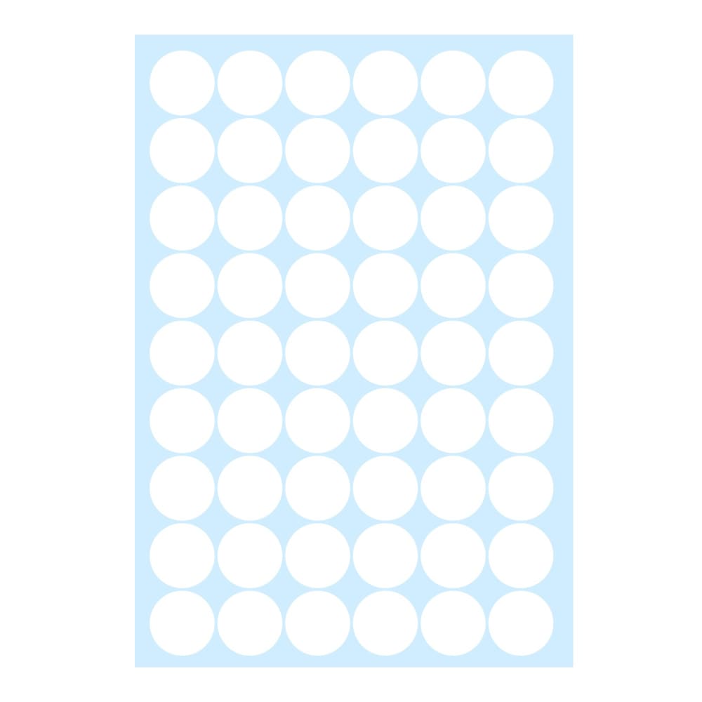 Adesivi a pois in vinile decorativo opaco bianco 19x29 cm - Bianco - PVA - Acetato di polivinile