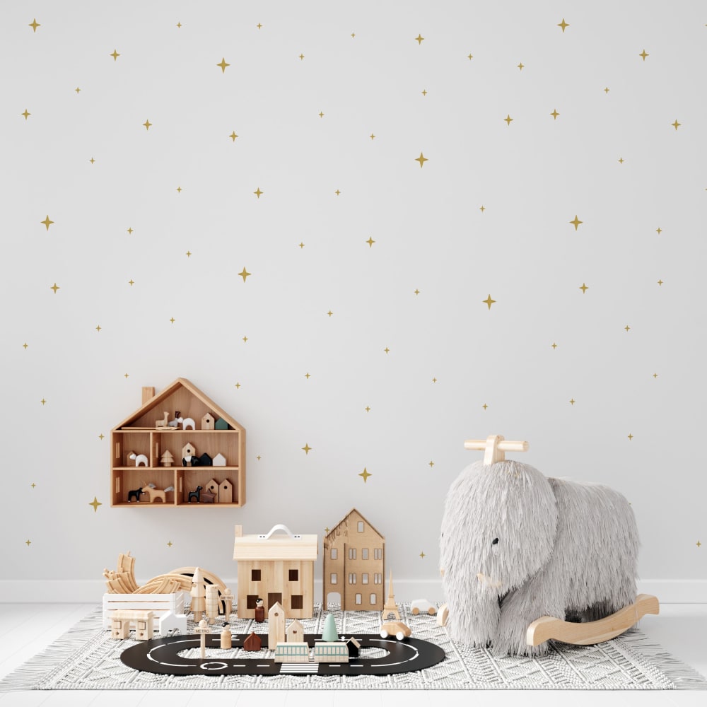 Estrellas fugaz en vinilo decorativo brillo oro 19x29 cm - Maisons du Monde