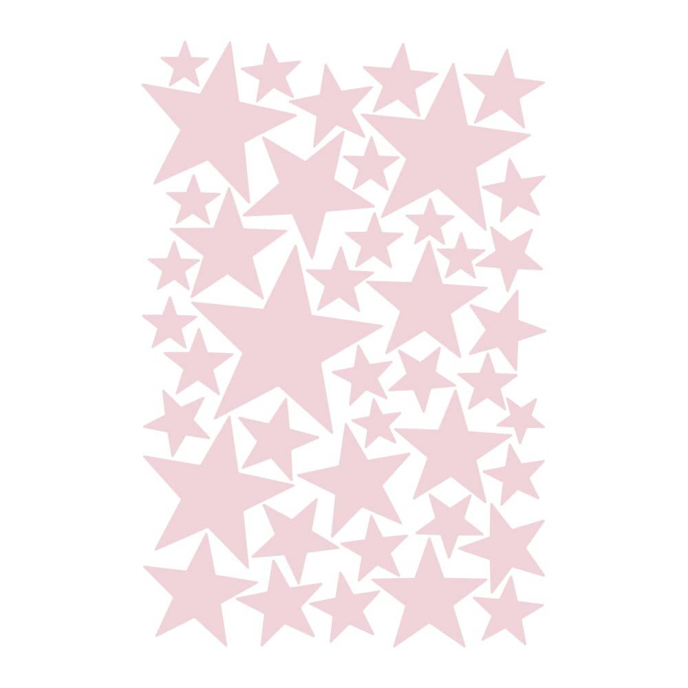 Estrellas mix en vinilo decorativo mate rosa palo 19x29 cm