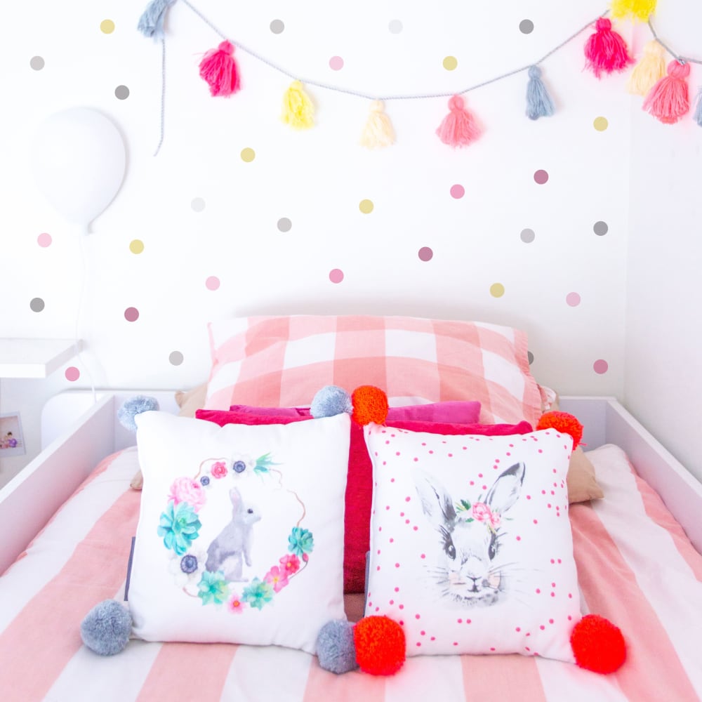 Stickers mureaux en vinyle rondes rose pastel - Maisons du Monde