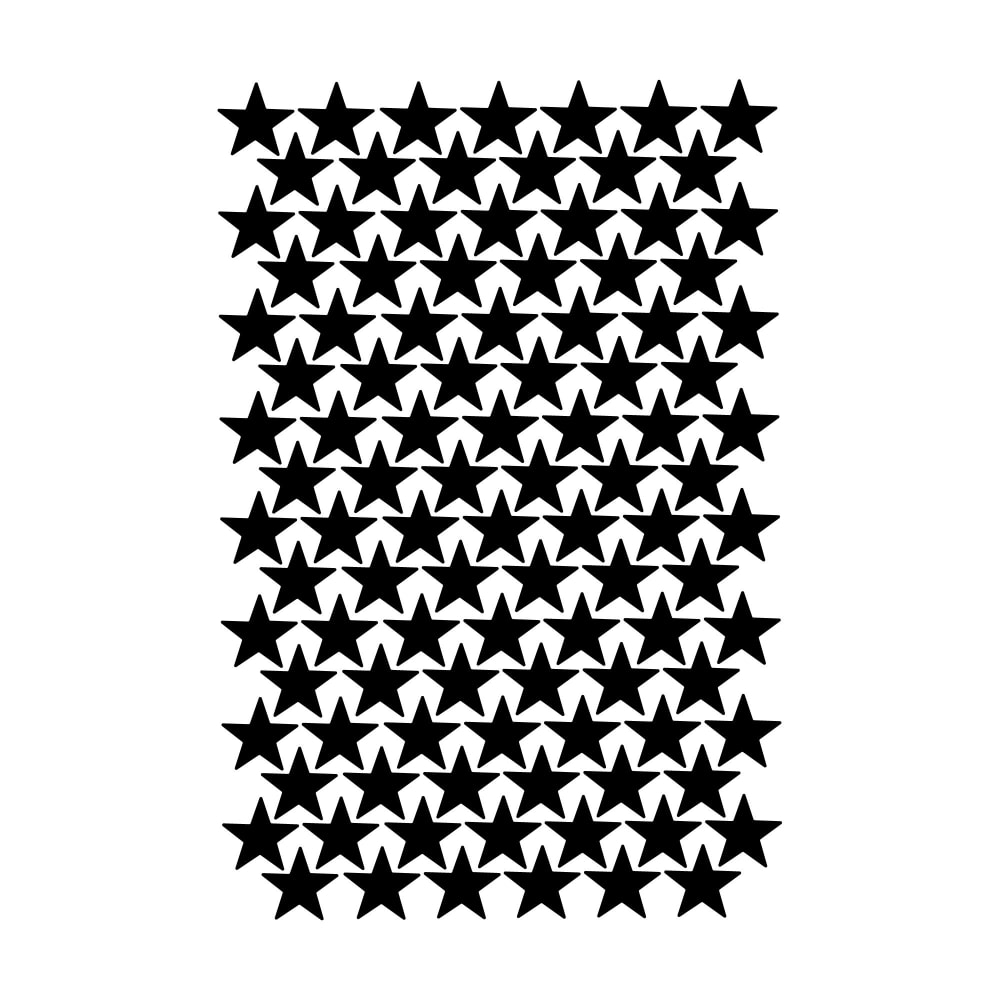 Mini estrellitas en vinilo decorativo mate negro 19x29 cm