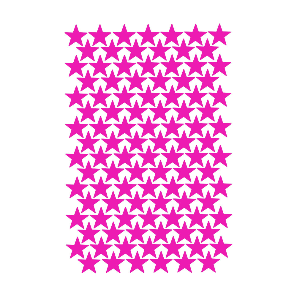 Mini estrellitas en vinilo decorativo mate fucsia 19x29 cm