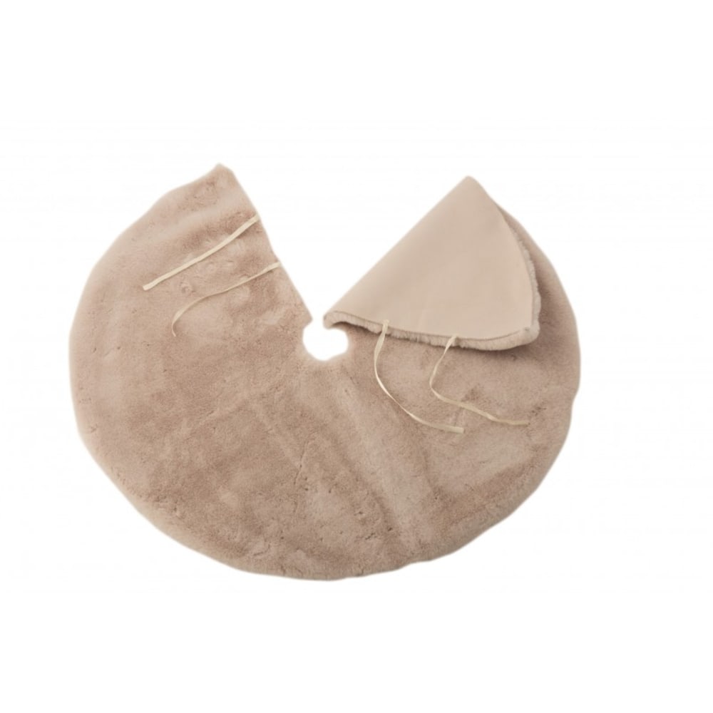 Base de árbol de navidad redonda de poliéster beige de 90 cm de diámet - Maisons du Monde