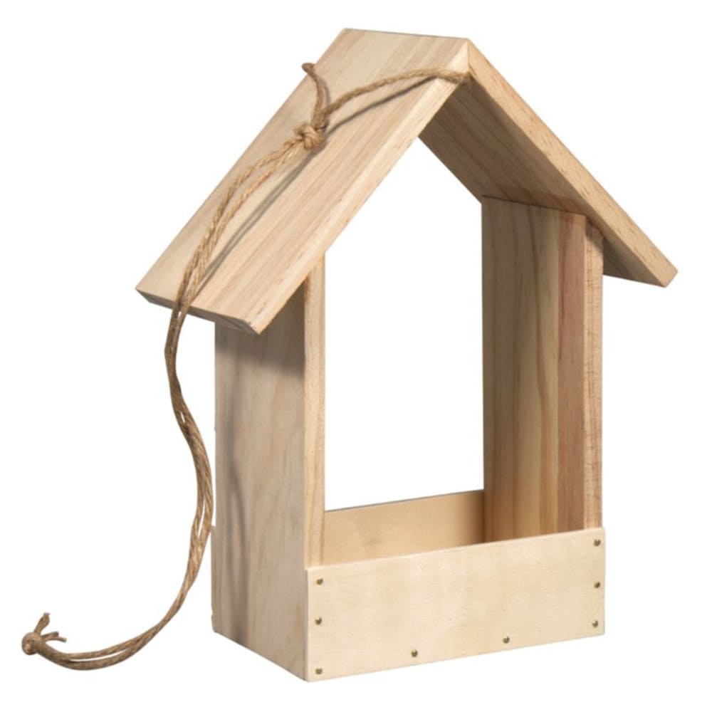 Mangeoire à oiseaux en bois 20x10x25cm