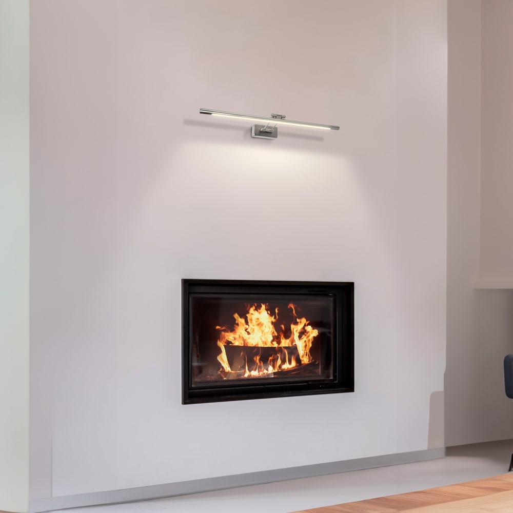 Applique pour tableau led orientable en nickel mat (64 cm, 4000k) - Maisons du Monde