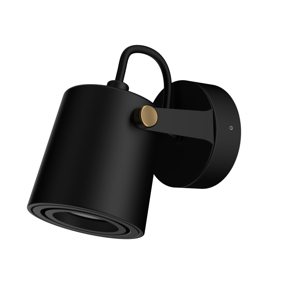 Aplique de pared orientable en color negro