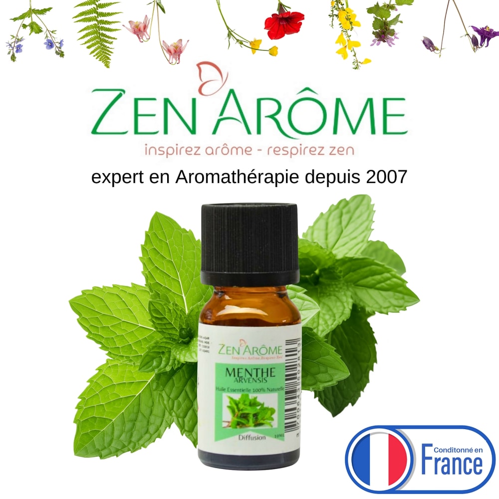 Huile Essentielle 100% Pure et Naturelle Menthe - flacon en verre 10ml - Maisons du Monde