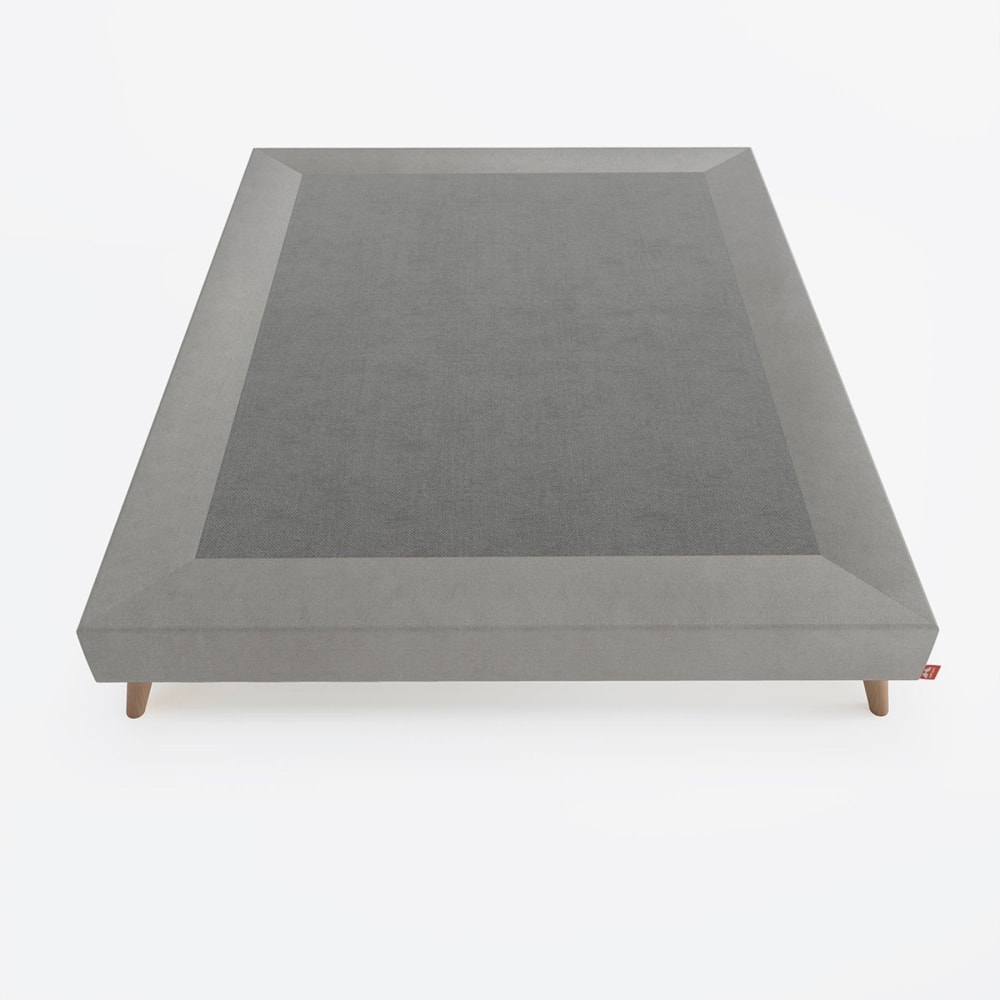 Base Tapizada Nórdica Gris 140x190 con Refuerzo Antideslizante - Maisons du Monde