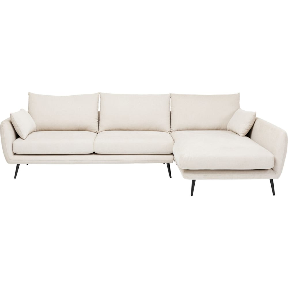 Sofá de esquina derecha crema 275cm