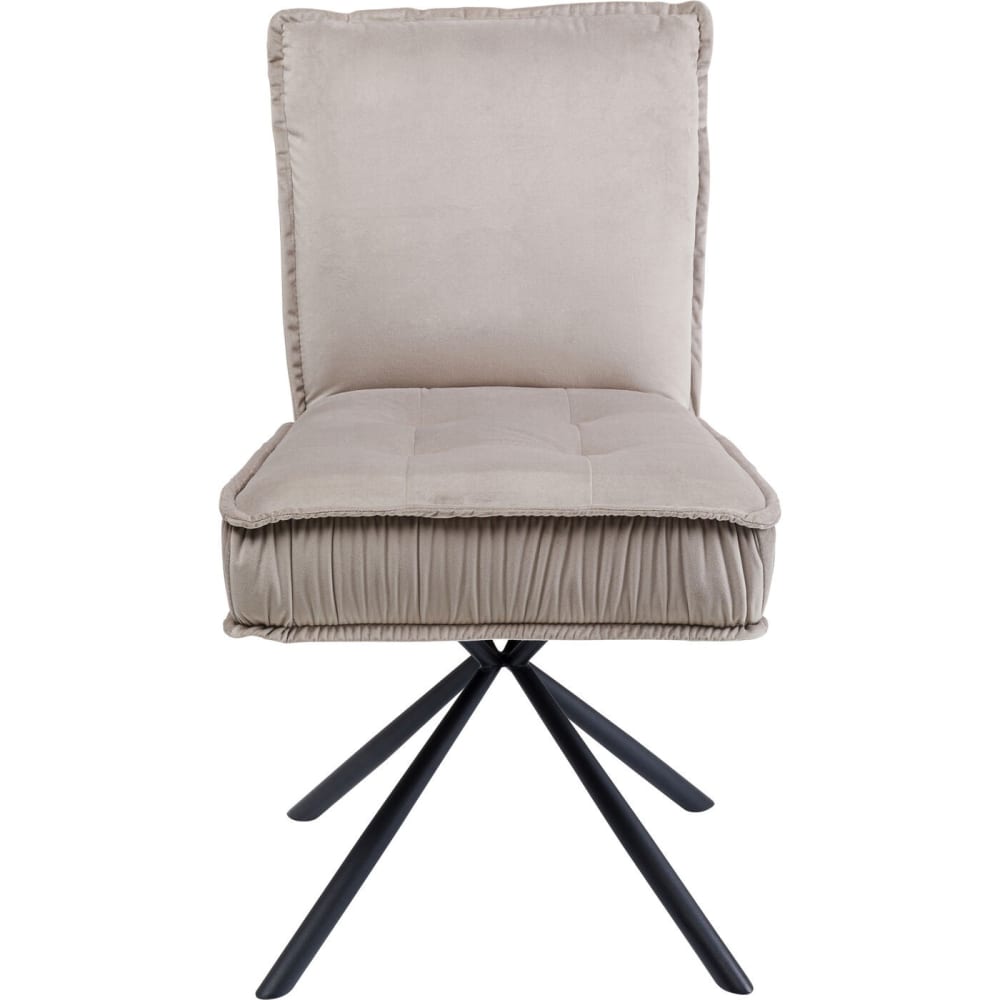Kare Design Drehbarer Stuhl in Samt-Optik, grau style modern - Samt
