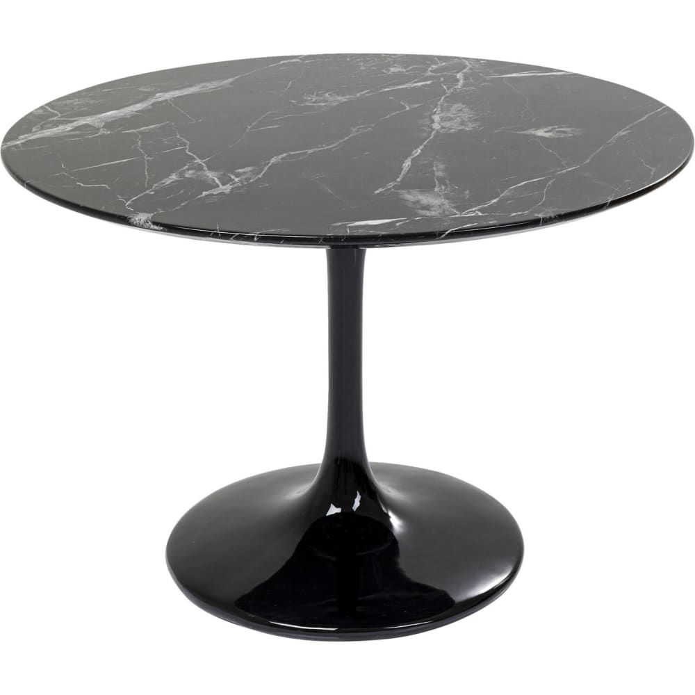 Mesa mármol negro ø110