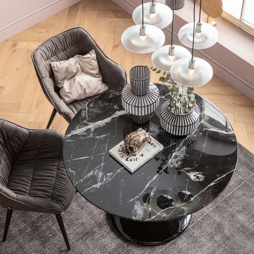 Mesa mármol negro ø110 - Maisons du Monde