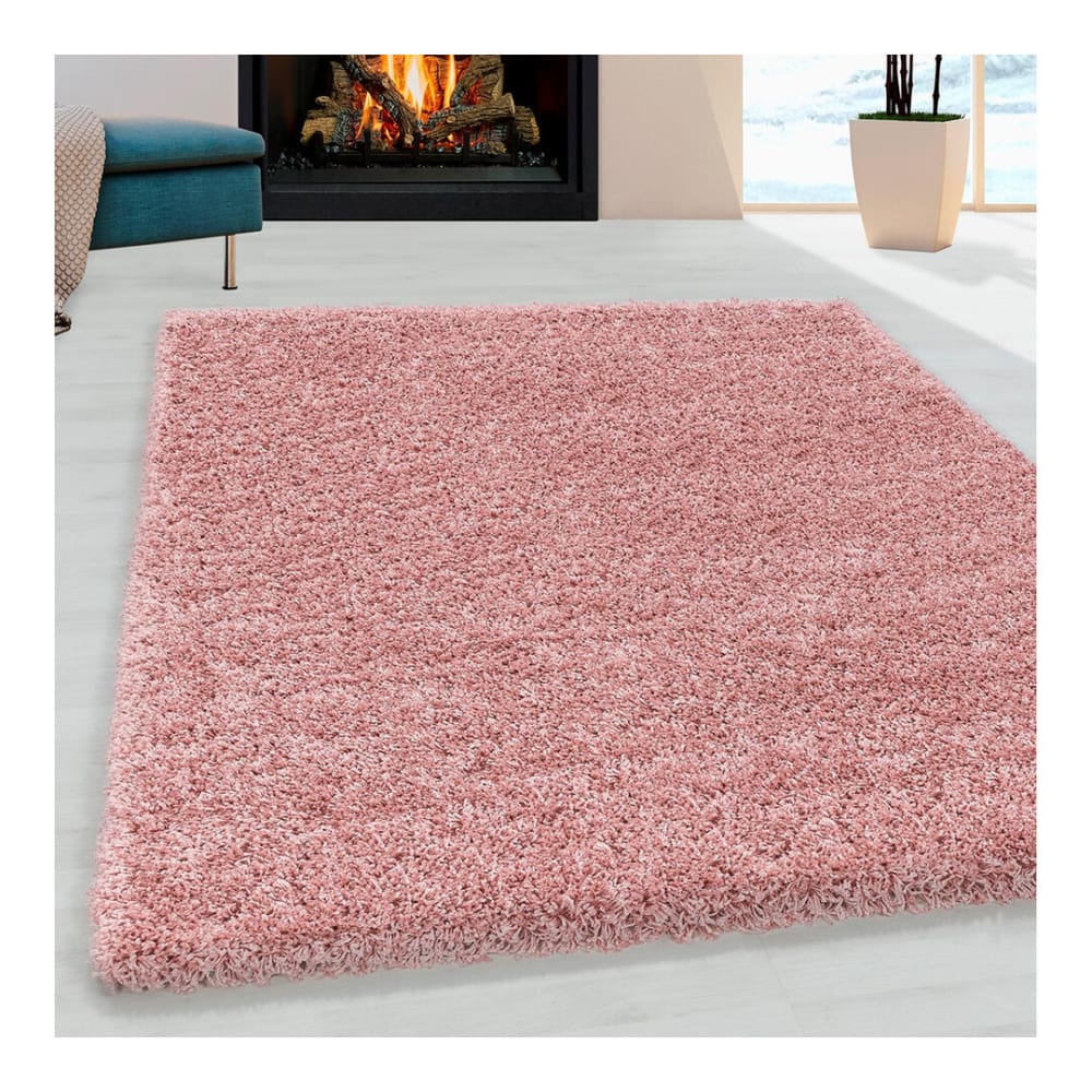 Tapis uni design en polypropylène rose 160x230 - Maisons du Monde
