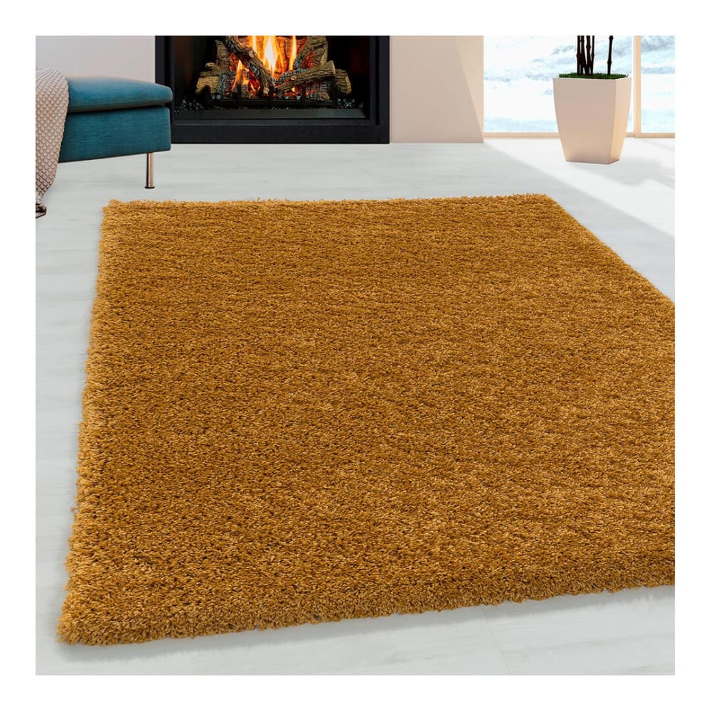 Tapis uni design en polypropylène or 160x230 - Maisons du Monde