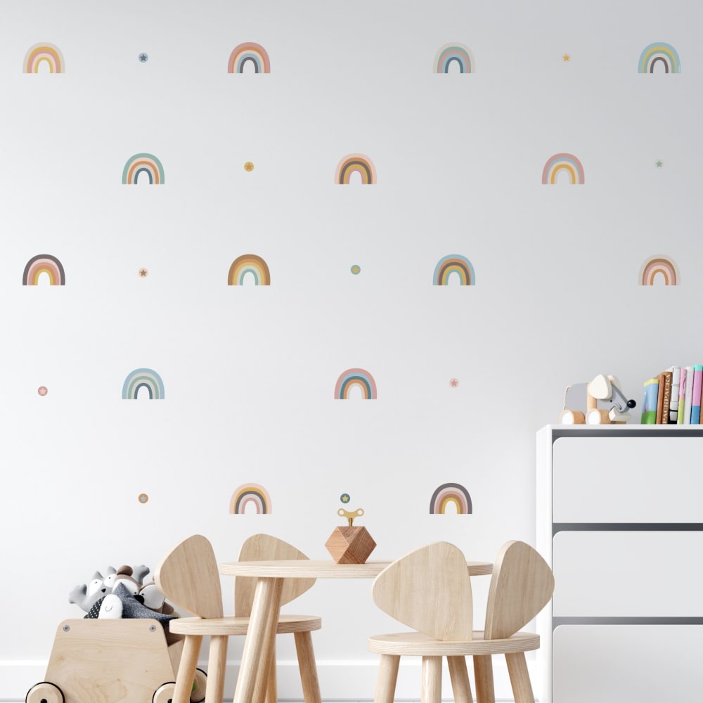 Arcobaleno in adesivo decorativo murale gamma multicolore sunset