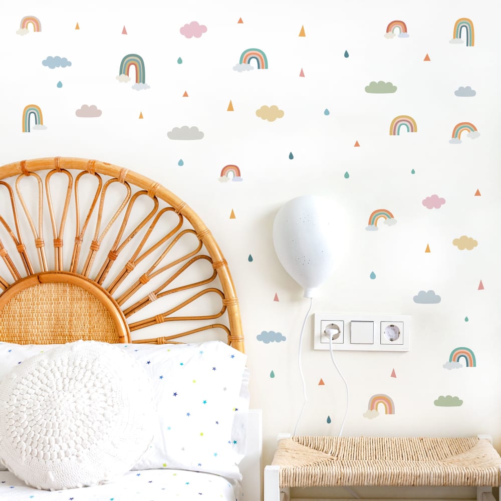 Vinilo decorativo arcoíris y nubes multicolor - Maisons du Monde
