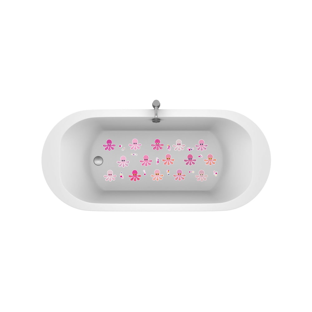 Autocollants antidérapants pour baignoire poulpes roses - Maisons du Monde