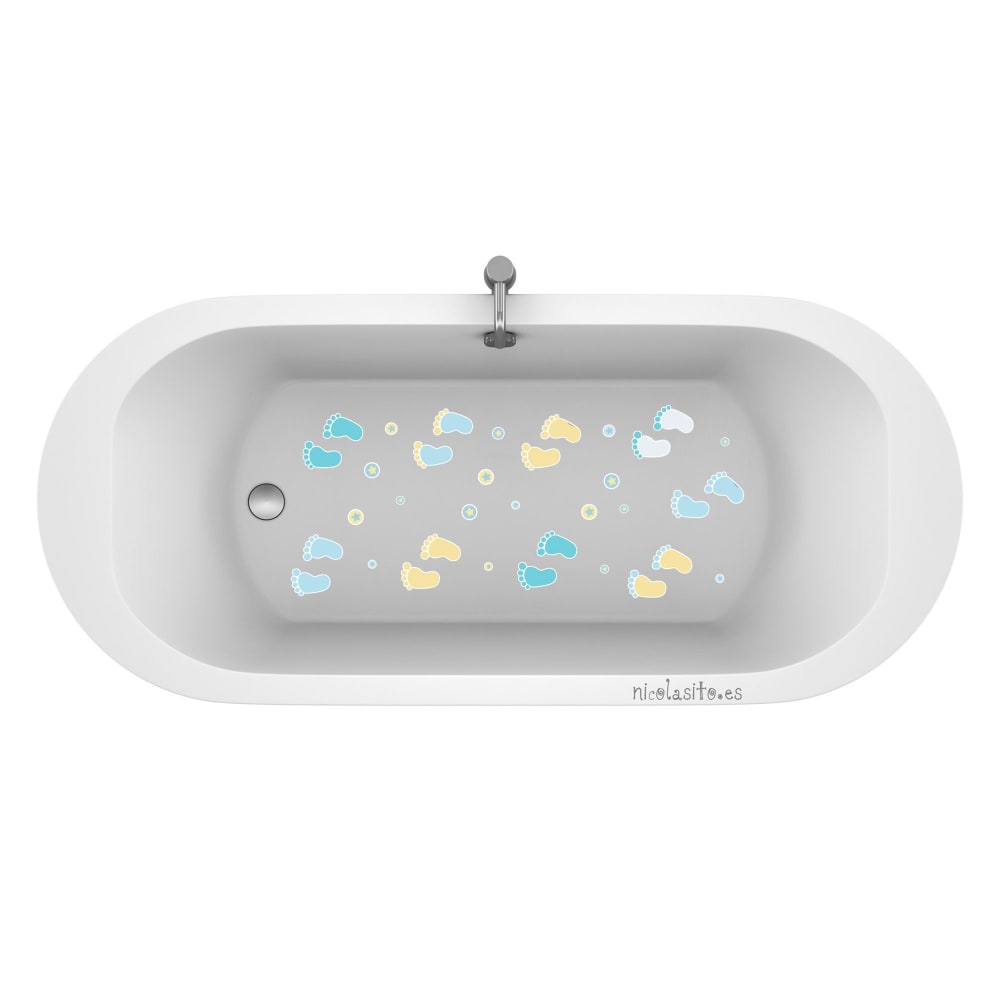 Pegatinas antideslizantes para bañeras pies azul - Maisons du Monde