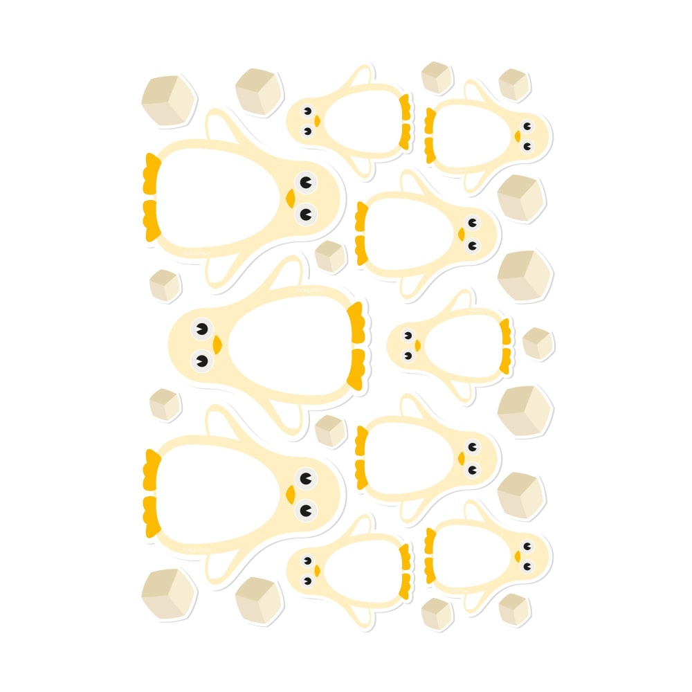 Pegatinas antideslizantes para bañeras pingüinos beige