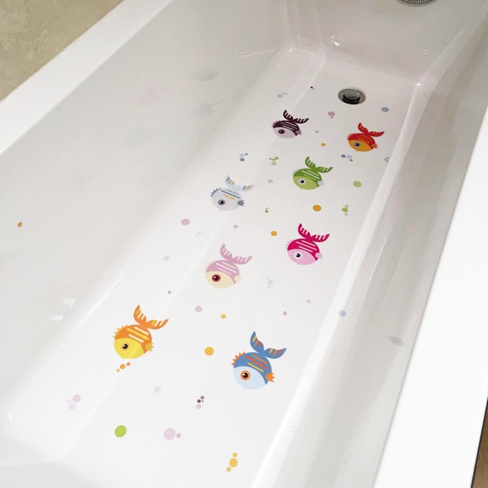 Adesivi antiscivolo a forma di pesce per il bagno dei bambini -