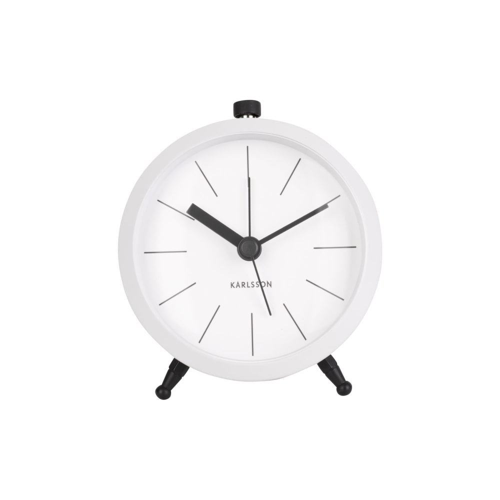Karlsson Réveil blanc style vintage - Métal