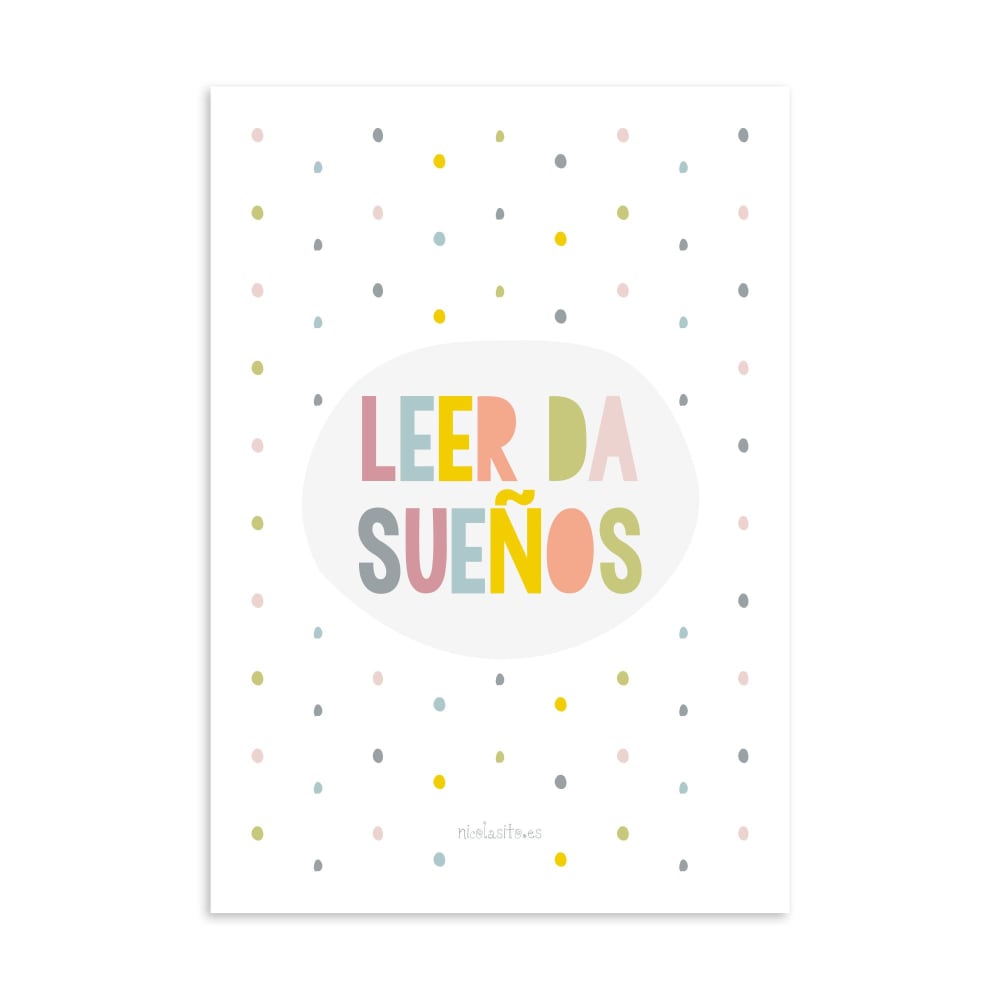 Poster in carta da parati Leer da Sueños 30x40cm - Carta