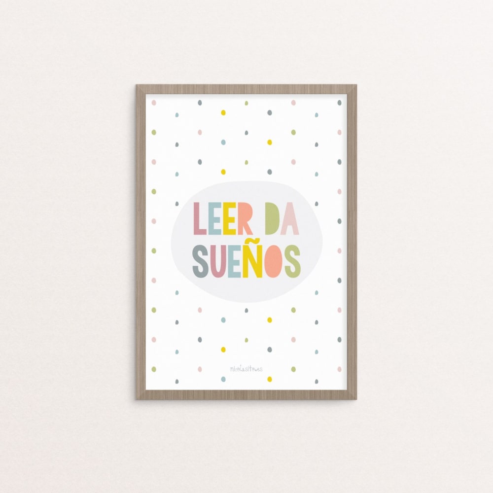 Poster in carta da parati Leer da Sueños 30x40cm - Nicolasito