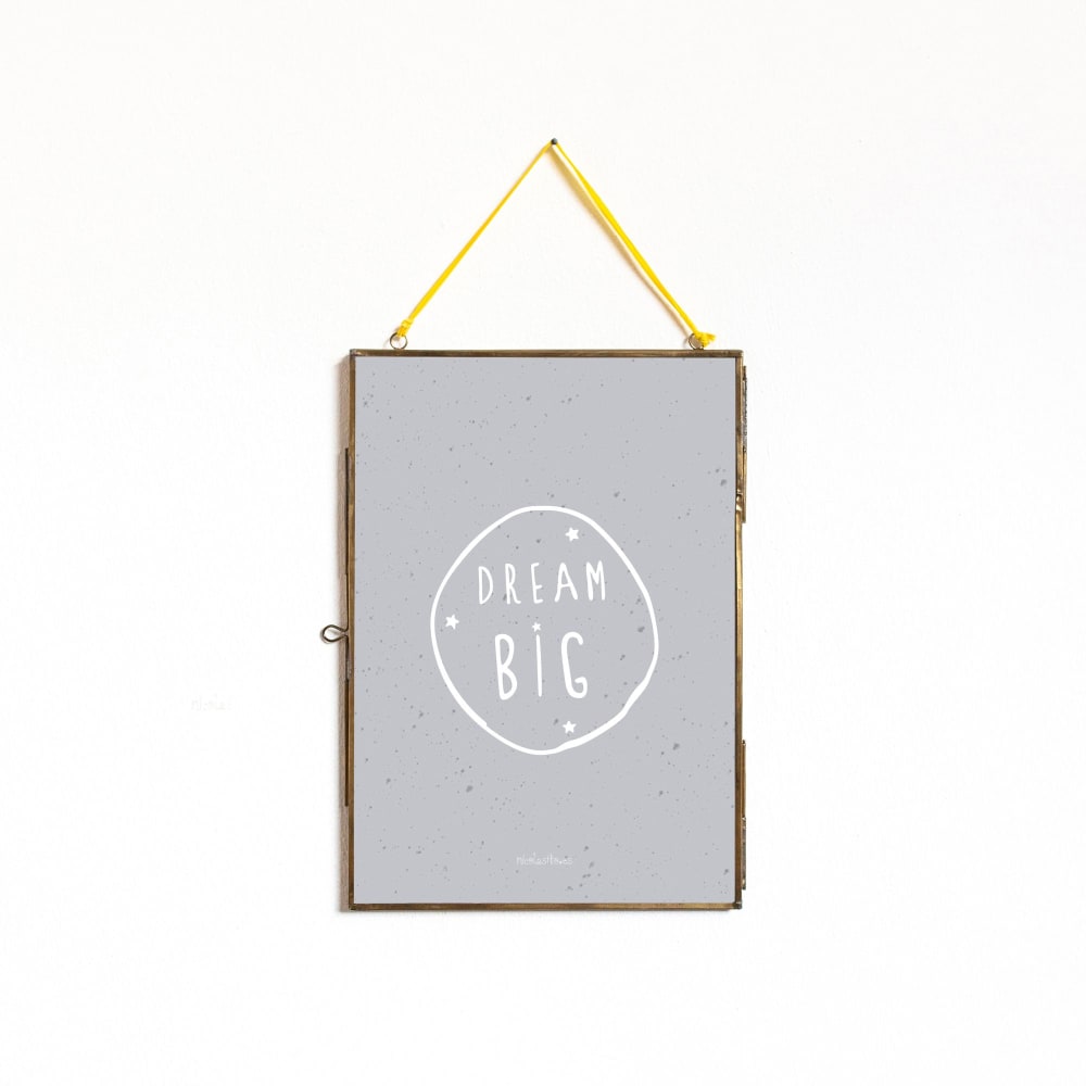 Poster in carta Dream Big grigio 30x40cm - Nicolasito