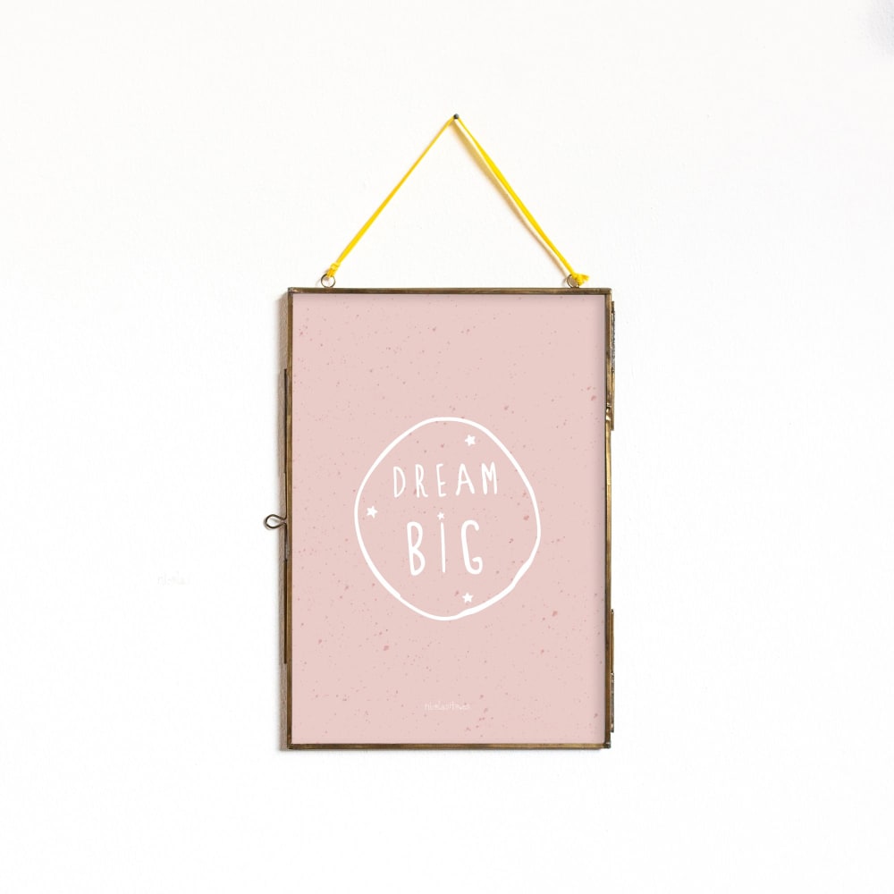 Poster in carta Dream Big rosa 30x40cm - Nicolasito