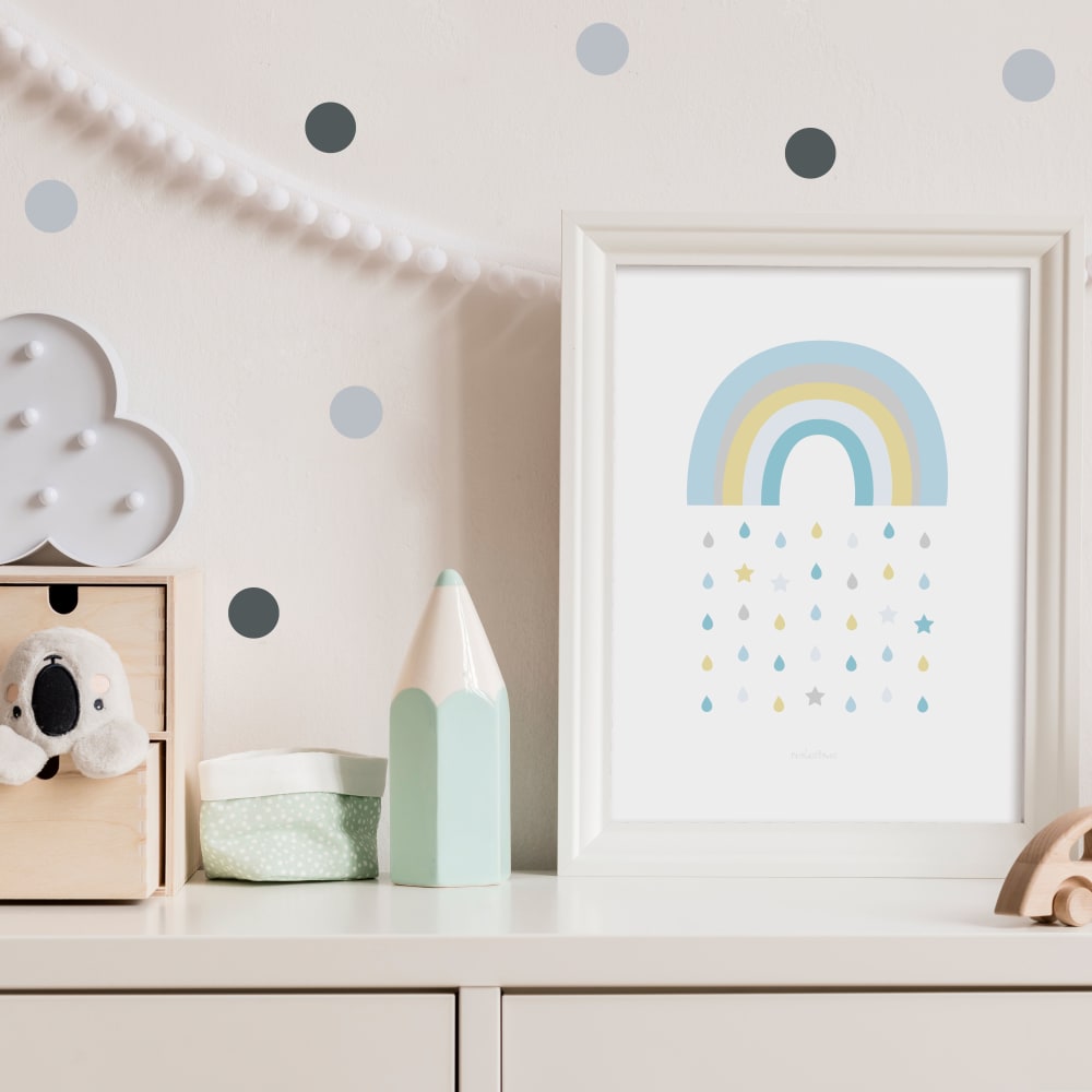 Póster papel Arcoíris Azul 21x30cm - Maisons du Monde