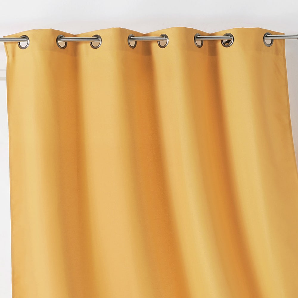 Rideau extérieur imperméable polyester jaune soleil 135x240 cm — vue 4