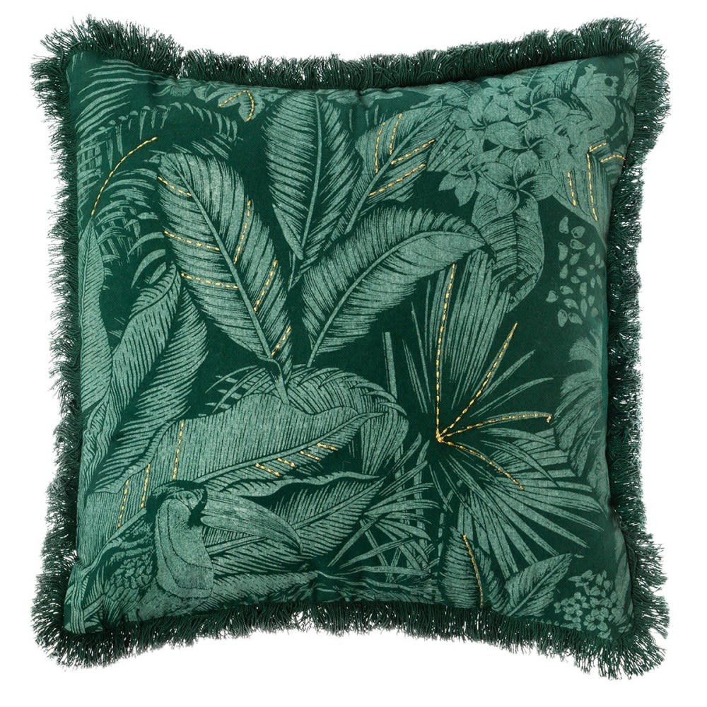 Decoratie Housse de coussin Vert cotton 40 X 40cm style contemporain Vert Coton